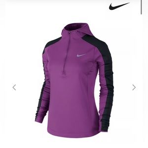 NIKE Dri Fit Purple and Black Hooded Pullover